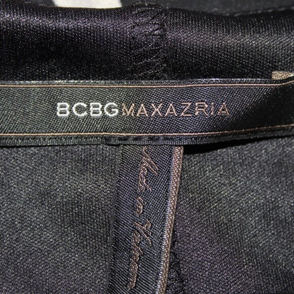 BCBG Maxazria Dress $178 Sz L Black Multi Color Floral 100% Polyester Dress - Picture 10 of 14